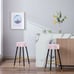 Counter Height Bar Stools Set of 2, Velvet Kitchen StoolsUpholstered 24 Inches