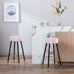 Counter Height Bar Stools Set of 2, Velvet Kitchen StoolsUpholstered 24 Inches