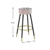 Counter Height Bar Stools Set of 2, Velvet Kitchen StoolsUpholstered 24 Inches