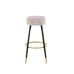 Counter Height Bar Stools Set of 2, Velvet Kitchen StoolsUpholstered 24 Inches