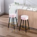 Counter Height Bar Stools Set of 2, Velvet Kitchen StoolsUpholstered 24 Inches