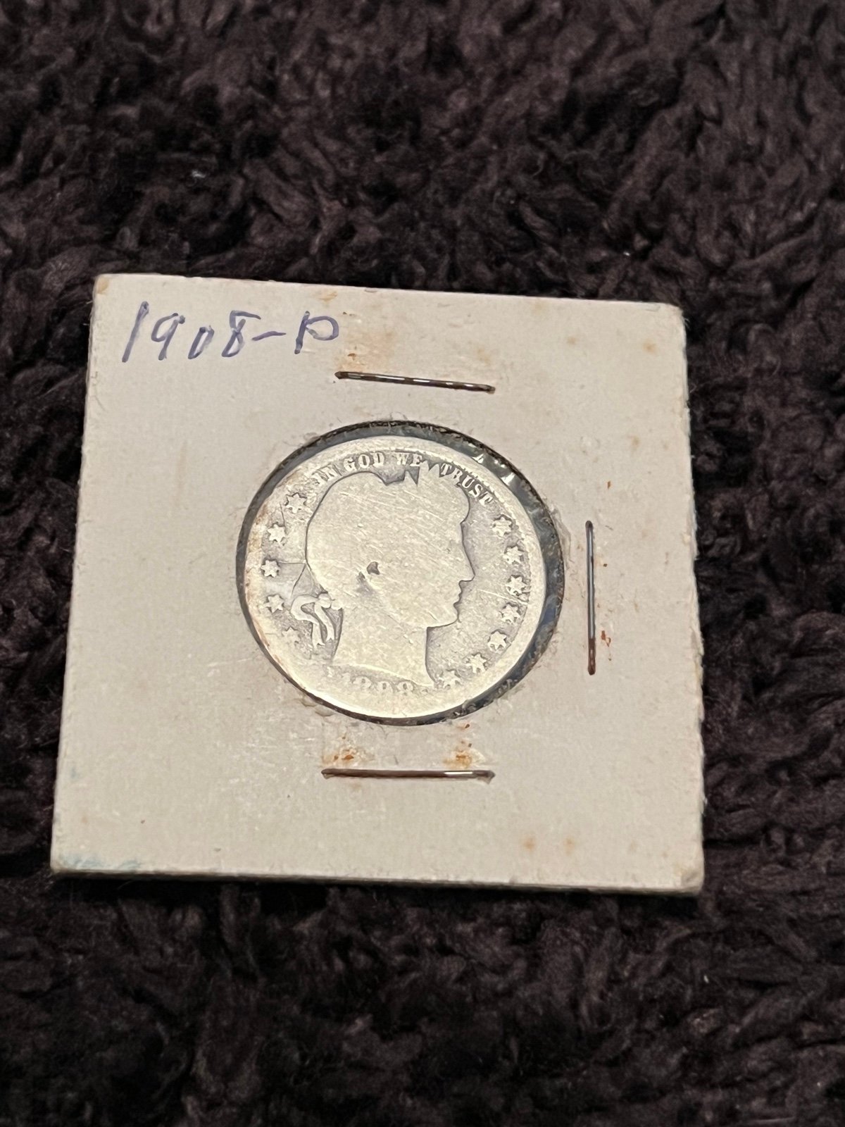 1908 P Barber Silver Quarter Nice VF Very Fine Condition Coin