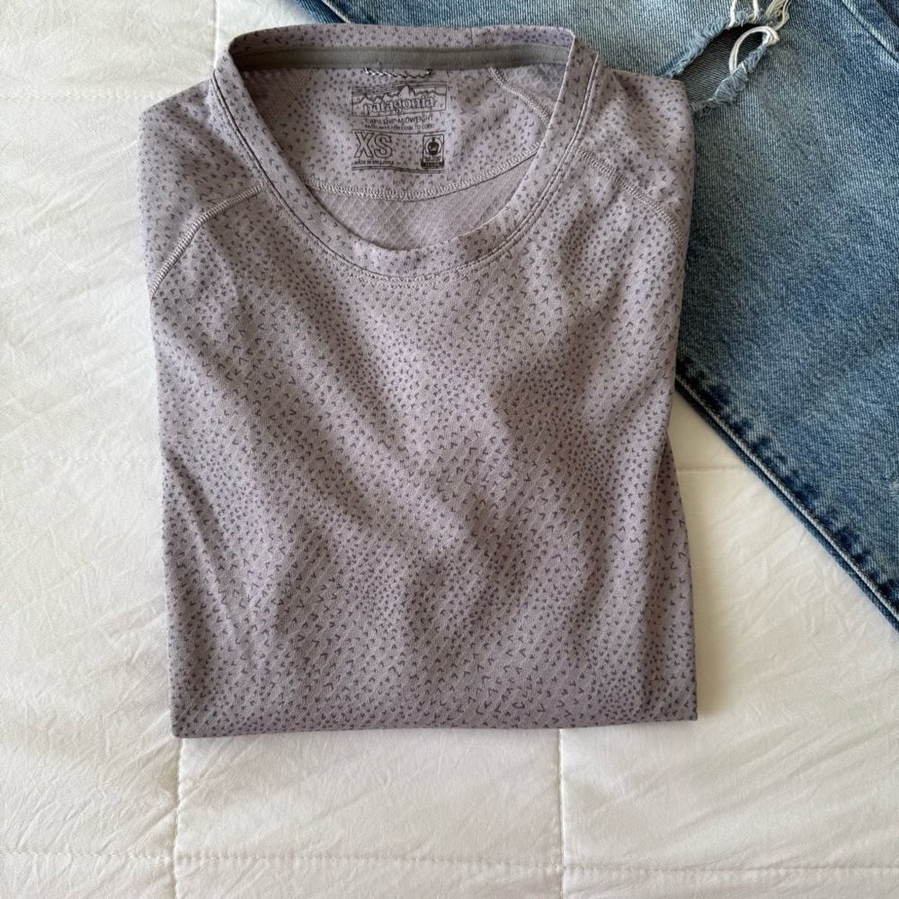 Patagonia Capliene Midweight Baselayer Size XS Women's Purple Long Sleevele