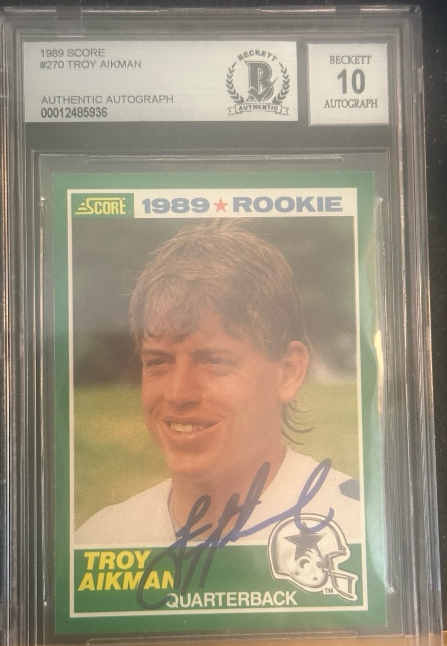 1989 Score #270 Auth Auto Gem Beckett 10, (00012485936)