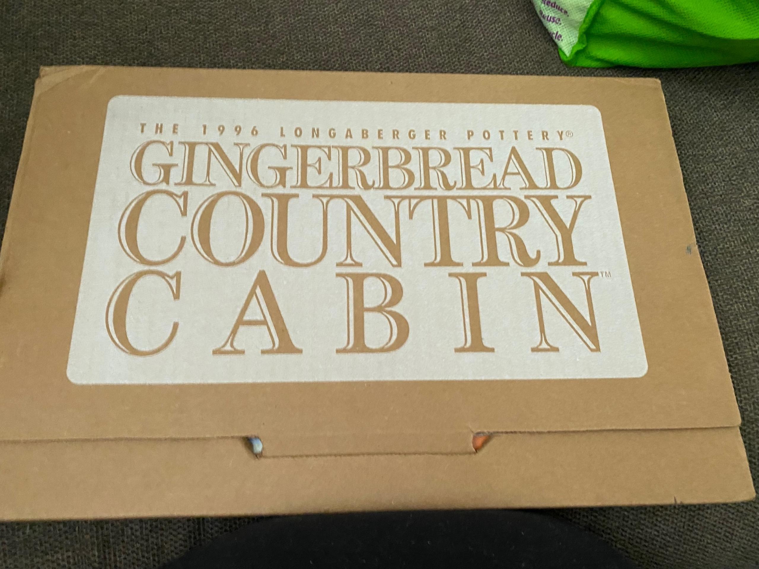 Longaberger Pottery Country Cabin Gingerbread House
