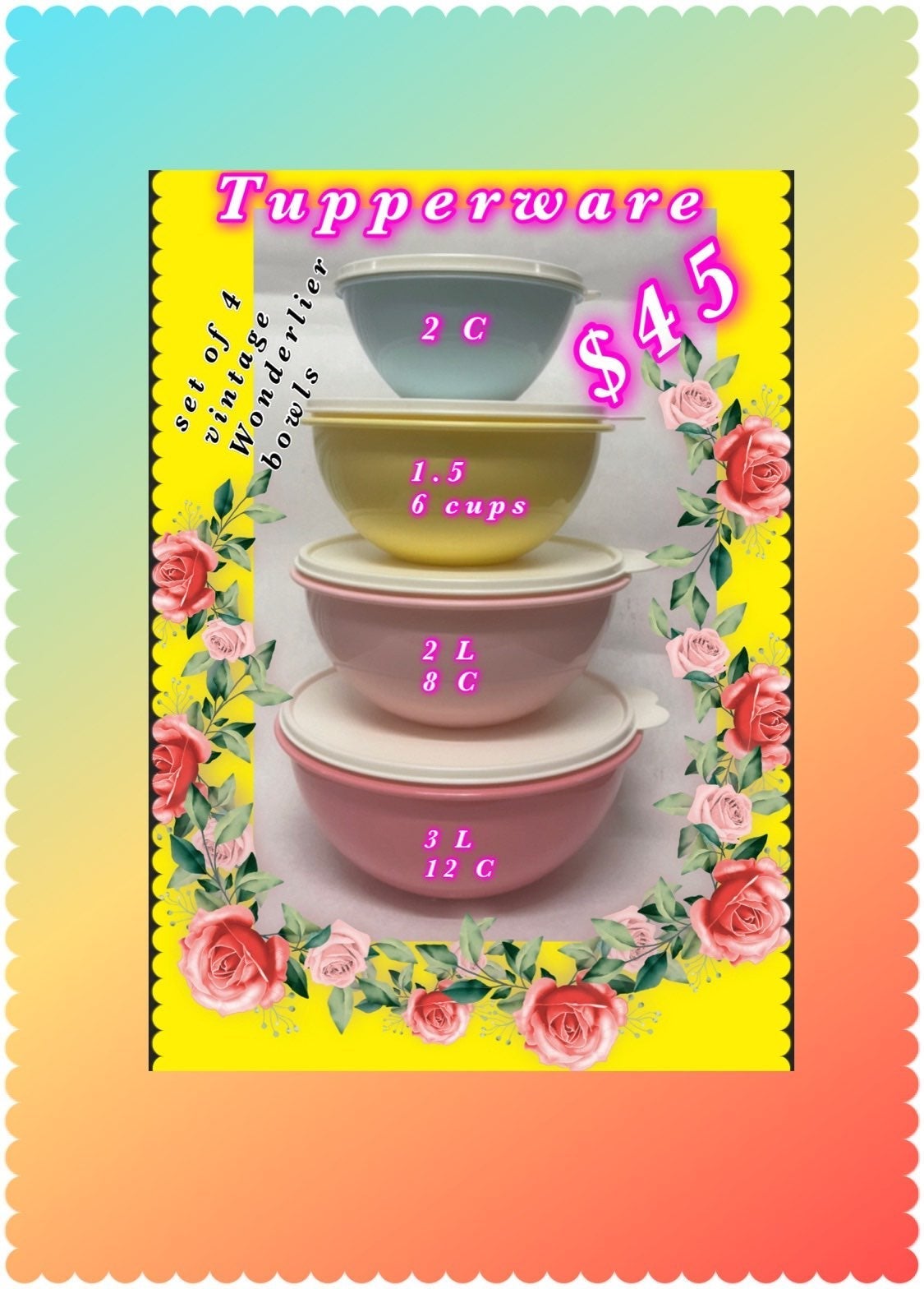 Tupperware Vintage wonderlier bowls