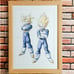 Dragon Ball Illustration with Flames - Part of Officially Published Collection
