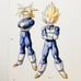 Dragon Ball Illustration with Flames - Part of Officially Published Collection