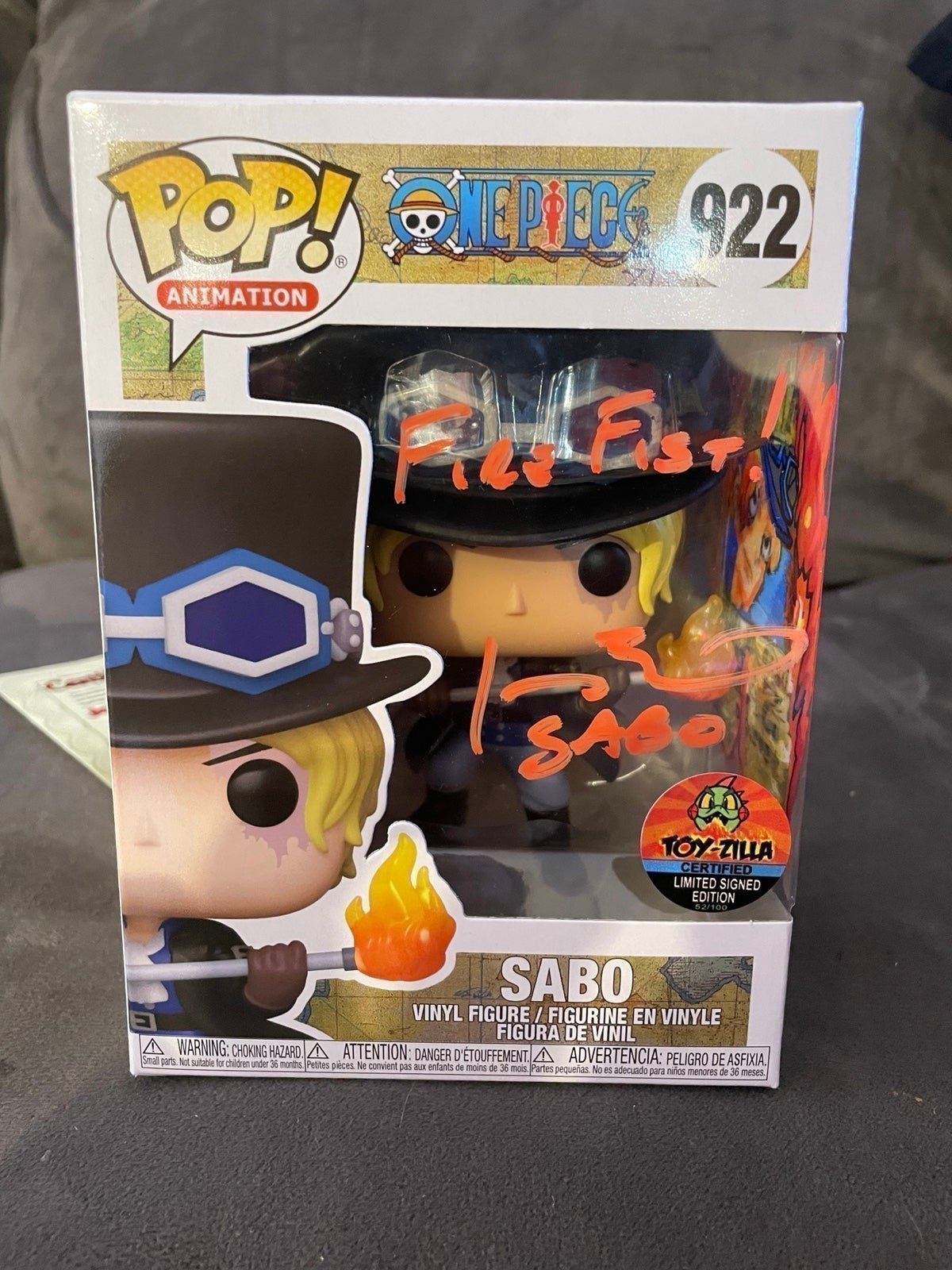 JOHNNY YONG BOSCH Signed SABO One Piece Funko POP! Art Series Wanted poster
