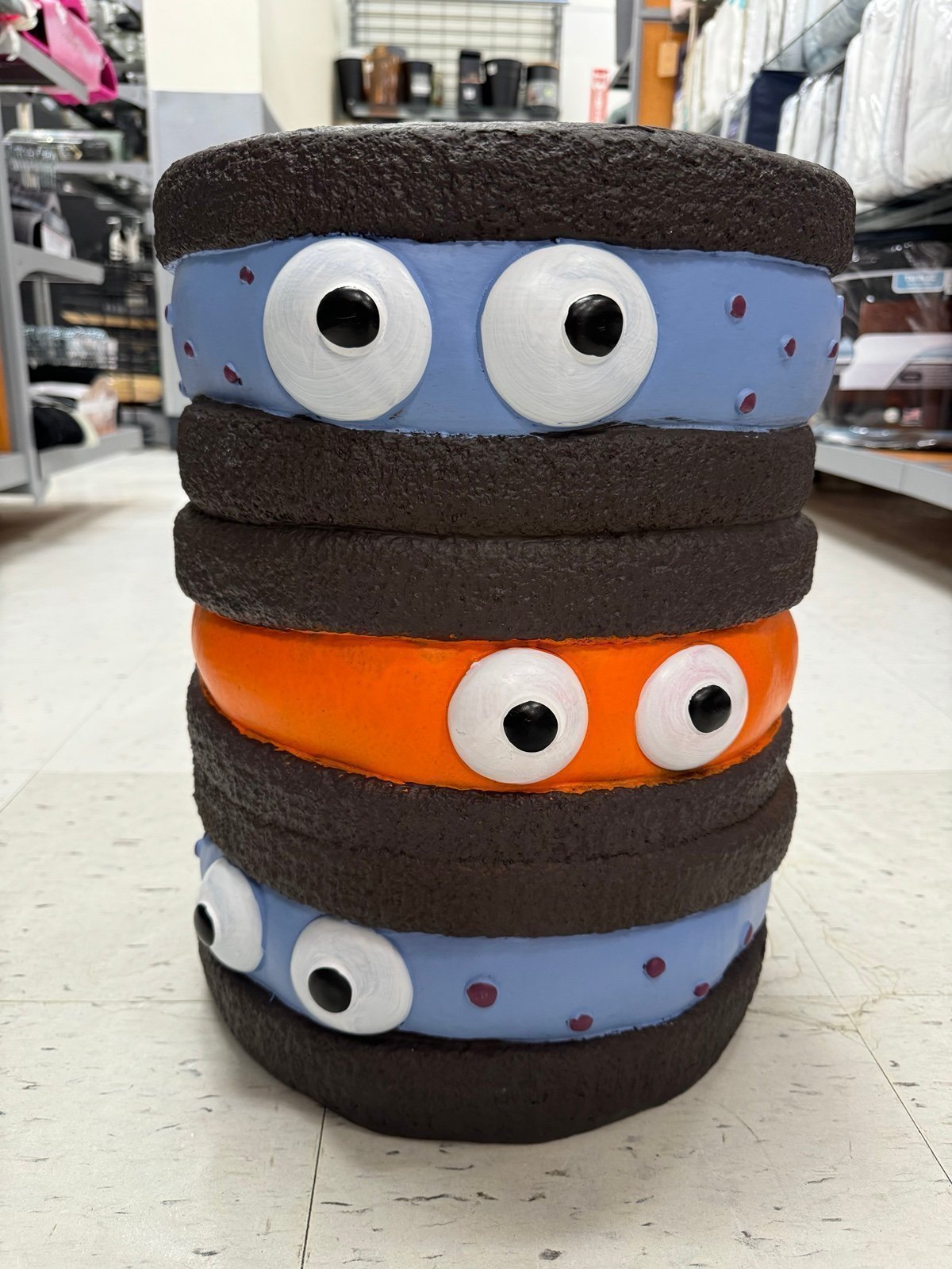 NEW IN-HAND Cookie Monster Ice Cream Halloween blue/orange Food Stool Side Table