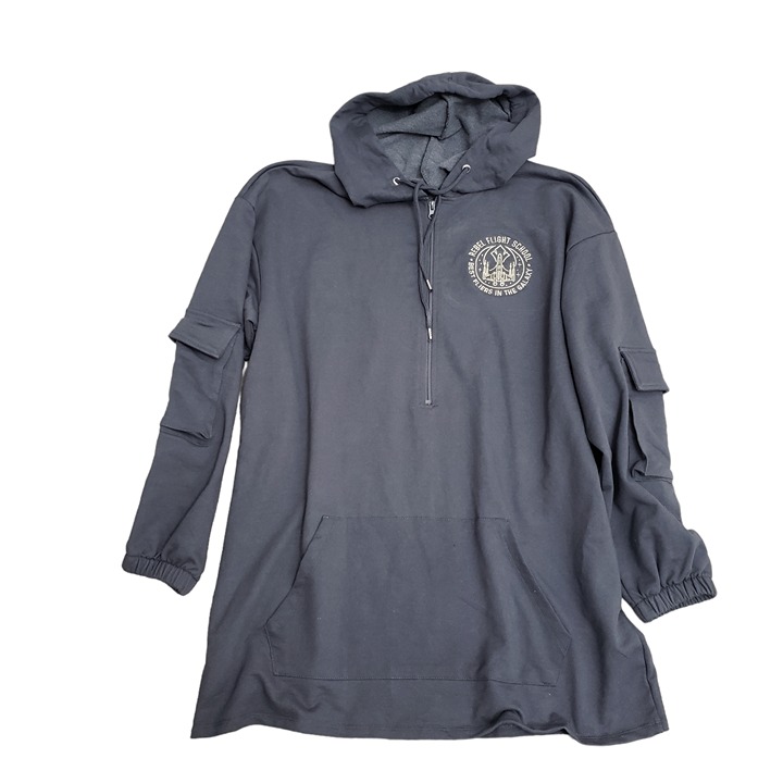 Star Wars Rebel Flight School X Wing Fighter Half Zip Hoodie Gray Size XL