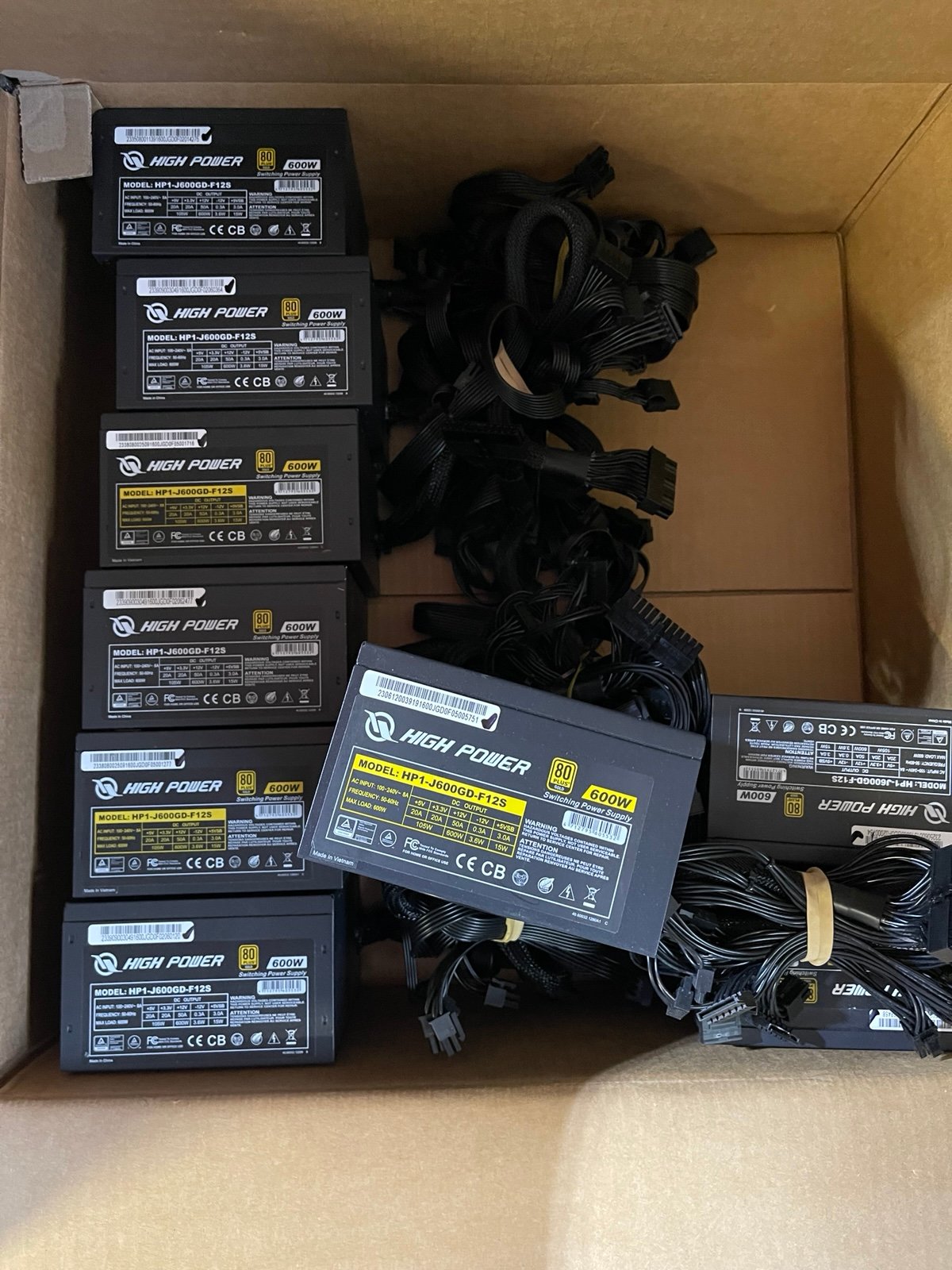 Lot of 5 x High Power 600watts seller refurbished power supply