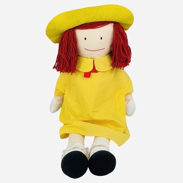 Vintage 1990 Eden Large 36 Madeline Plush Soft Doll Yellow Dress Scar Bloomers