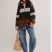 Free People Pine Grove Combo Coastal Stripe Pullover // Oversized