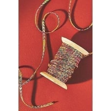 Anthropologie Braided Metallic Ribbon Rainbow Lurex Spool NEW