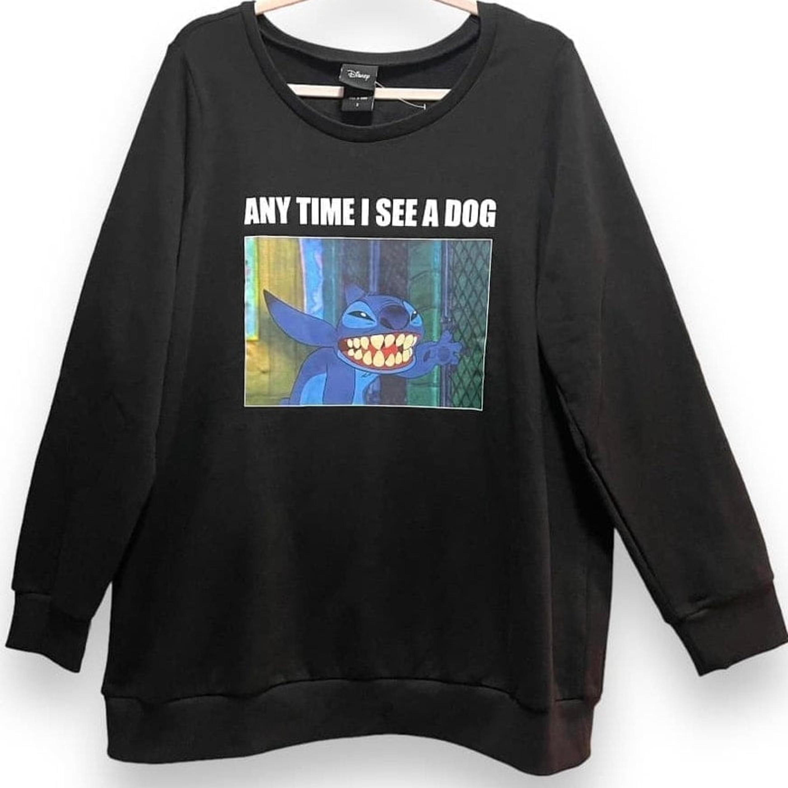 Torrid 2 (2X) Disney Lilo & Stitch Any Time I See A Dog Cozy Fleece Sweatshirt