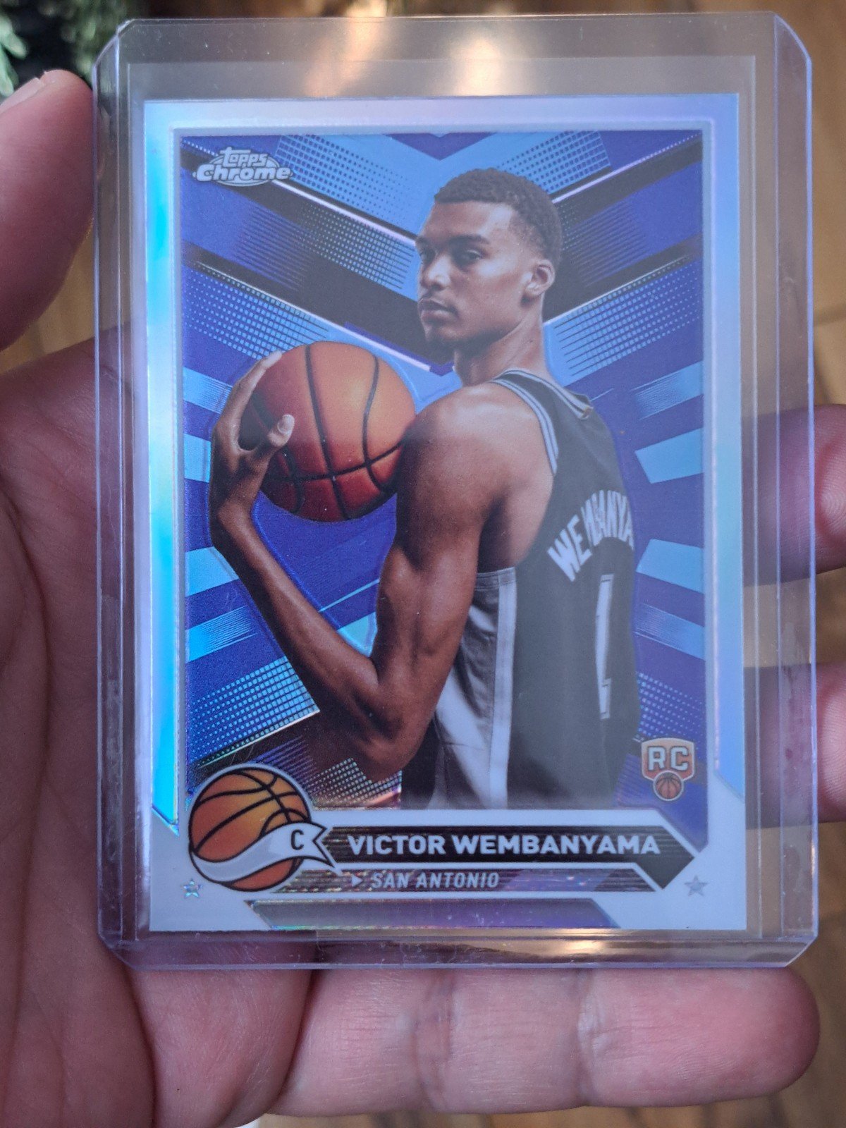 2023-24 Topps Chrome Victor Wembanyama San Antonio Refractor Rookie RC #1