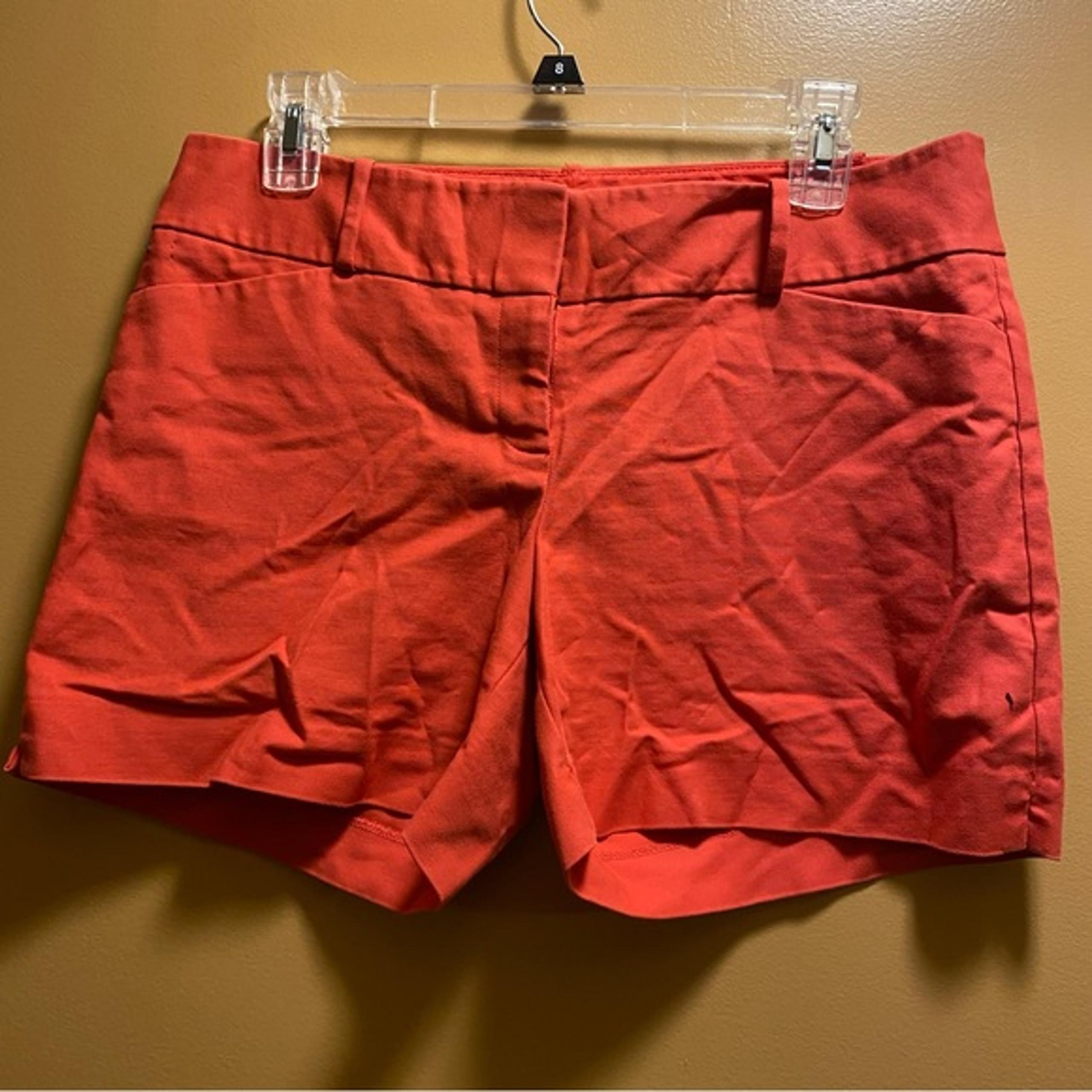 Women’s The Limited orange red shorts cotton/spandex sz 8