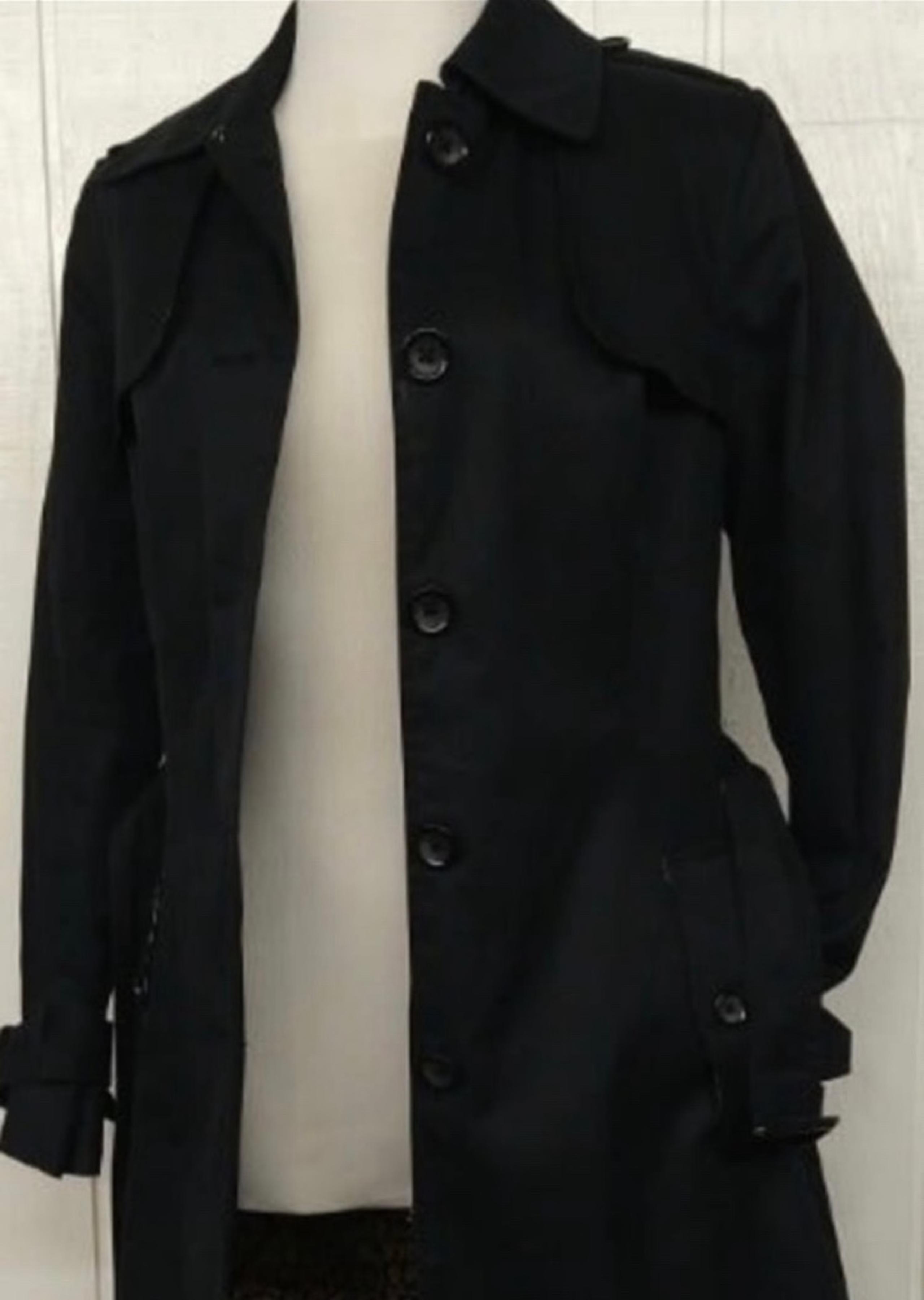 Women Banana Republic Black Trench Coat ( Size 4-6)