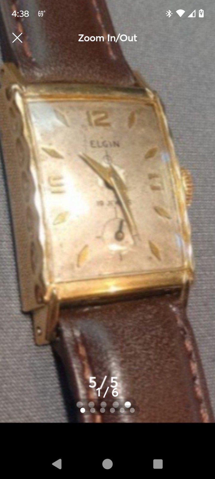 Vintage 1930 Elgin tank watch 10 karat 19 Jewels manual men's wrist watch sweet.