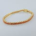 14K Gold 2ct Womens Orange Amber Gemstone Tennis Bracelet 8 Ladies New Jewelry