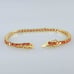 14K Gold 2ct Womens Orange Amber Gemstone Tennis Bracelet 8 Ladies New Jewelry