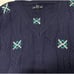 Vintage Gant Hand Intarsia Cable Knit Sweater Argyle Print V Neck Blue Large