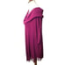 Poncho Peck & Peck Weekend pink fuchsia pullover cowl neck batwing fringed ponch