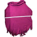 Poncho Peck & Peck Weekend pink fuchsia pullover cowl neck batwing fringed ponch
