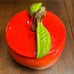 Vintage McCoy Red Delicious Apple Cookie Jar With Green Leaves 8425