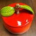 Vintage McCoy Red Delicious Apple Cookie Jar With Green Leaves 8425