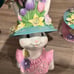 Easter spring bunny girl candle plant holders new