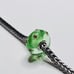 Trollbeads Unique, Green, Red, Floral authentic stamp LAA 925