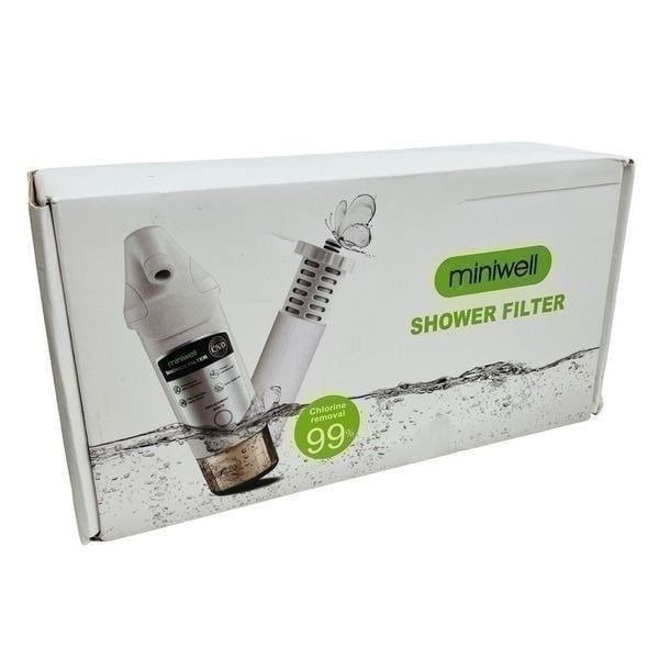 Miniwell Chlorine Removal Shower Filter White NWT New in Box Bath Water