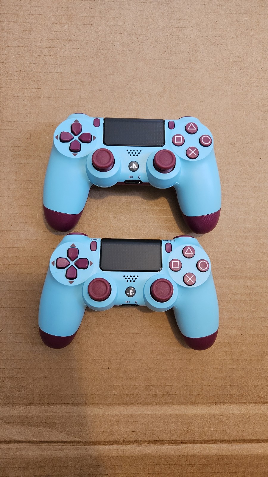 2 berry blue controllers for ps4