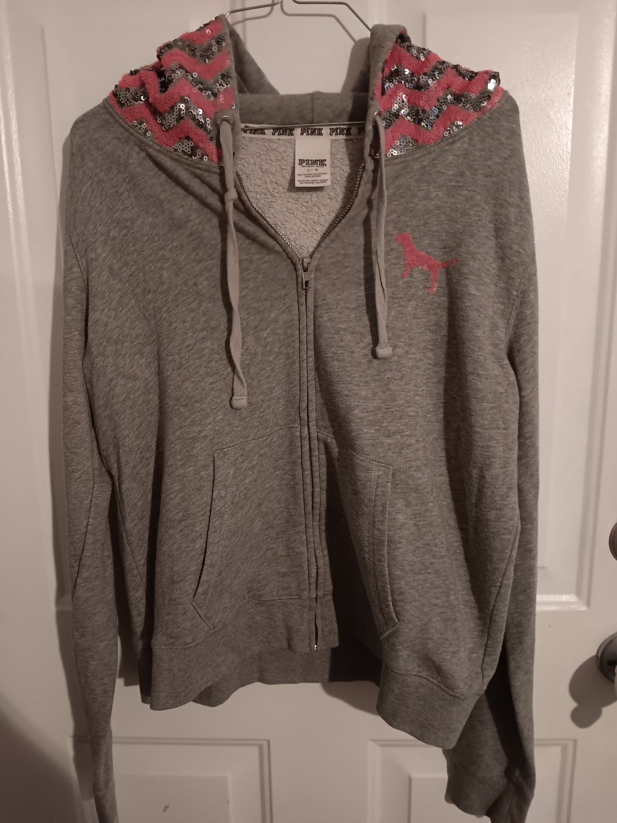VS PINK HTF RARE AZTEC BLING SEQUIN FULL ZIP JACKET