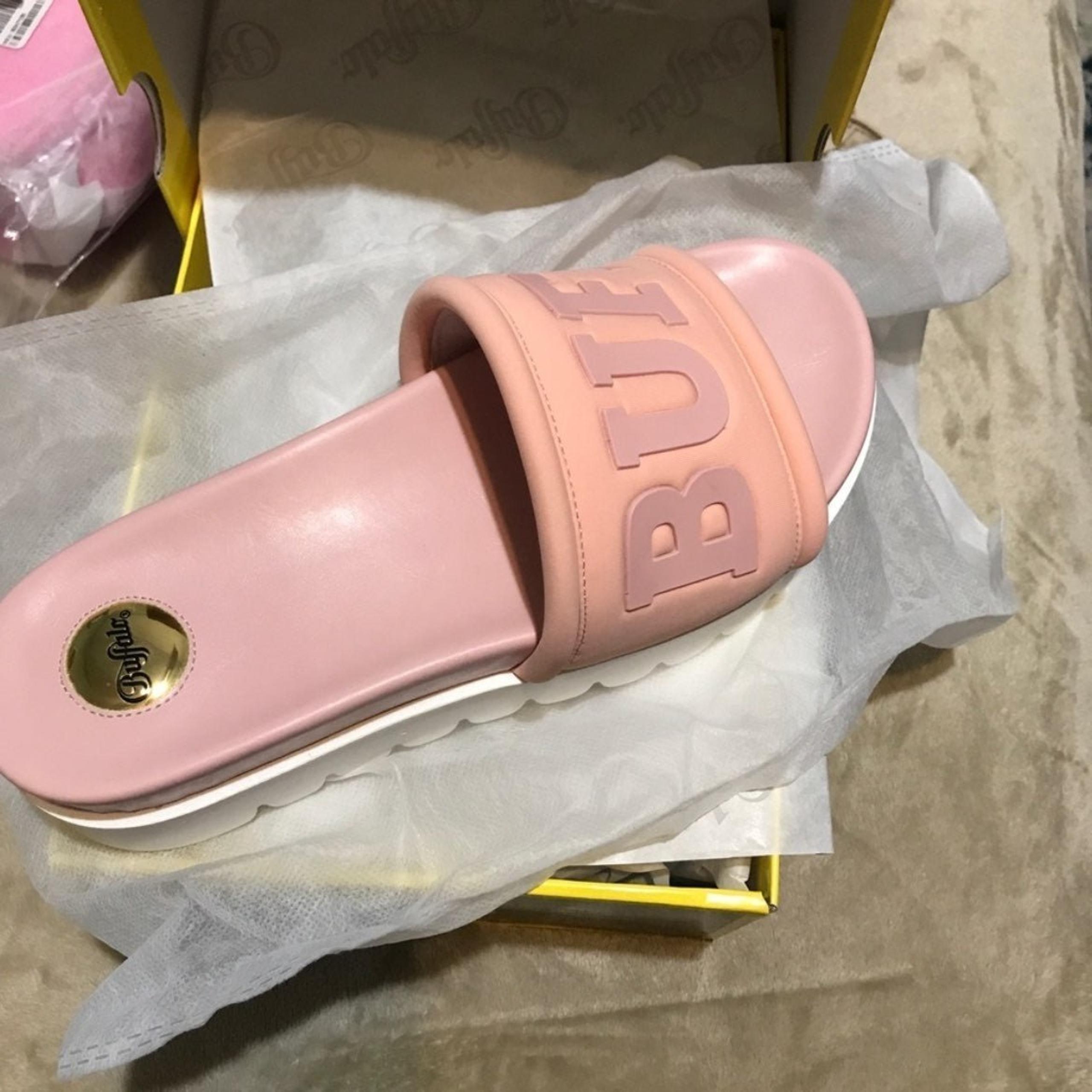 Buffalo (Puma-England) WOMENS Pink Rose Slides Sandals s7.5
