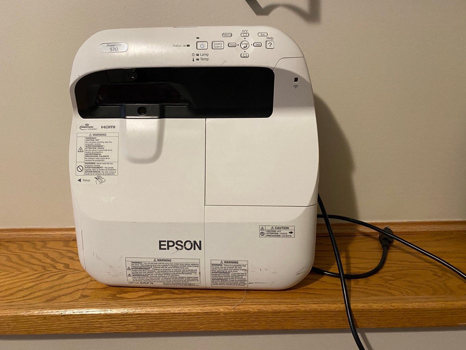 Epson 570 PowerLite Projector - No Remote