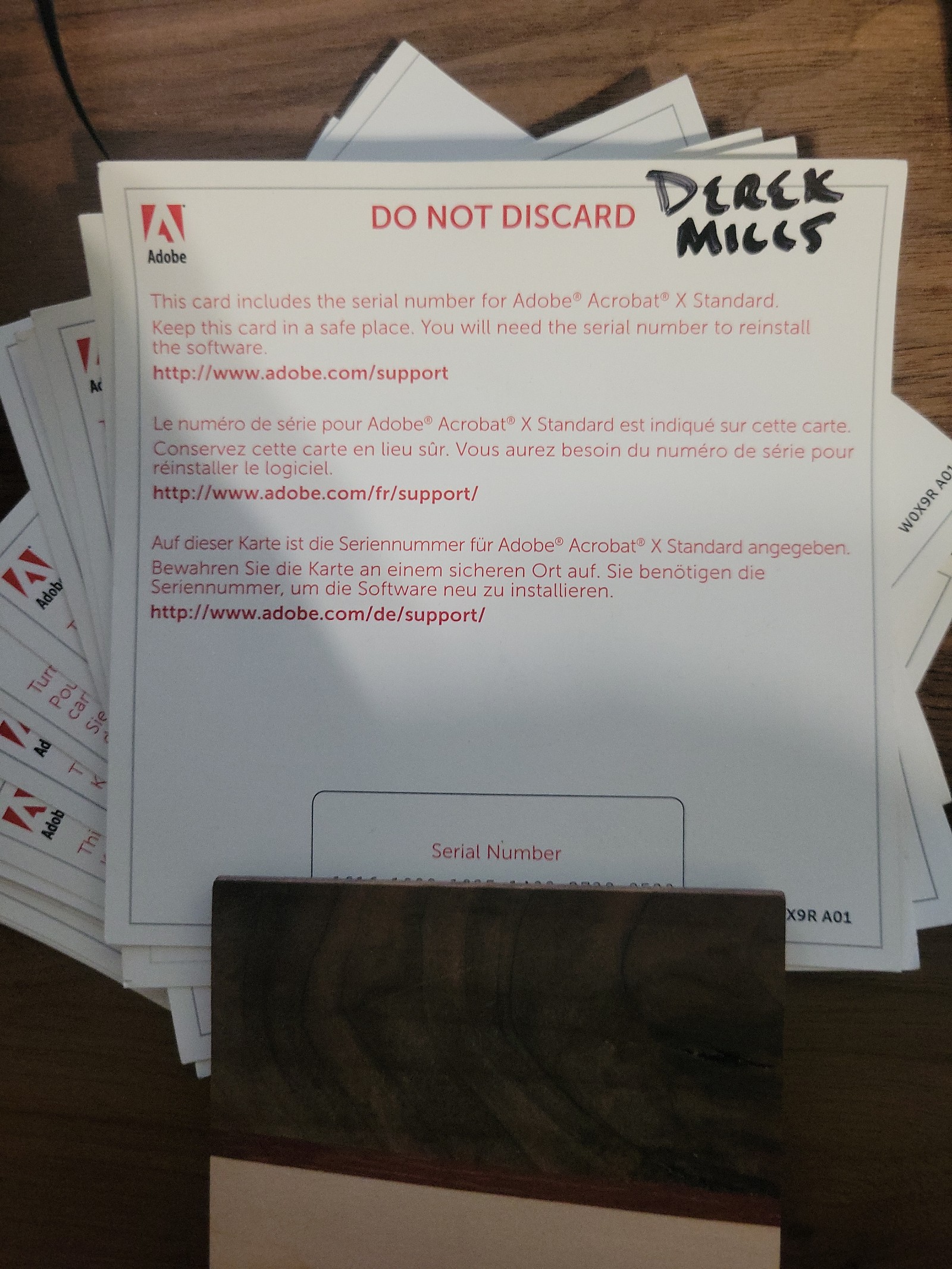 Adobe acrobat x standard activation card LOT OF 17