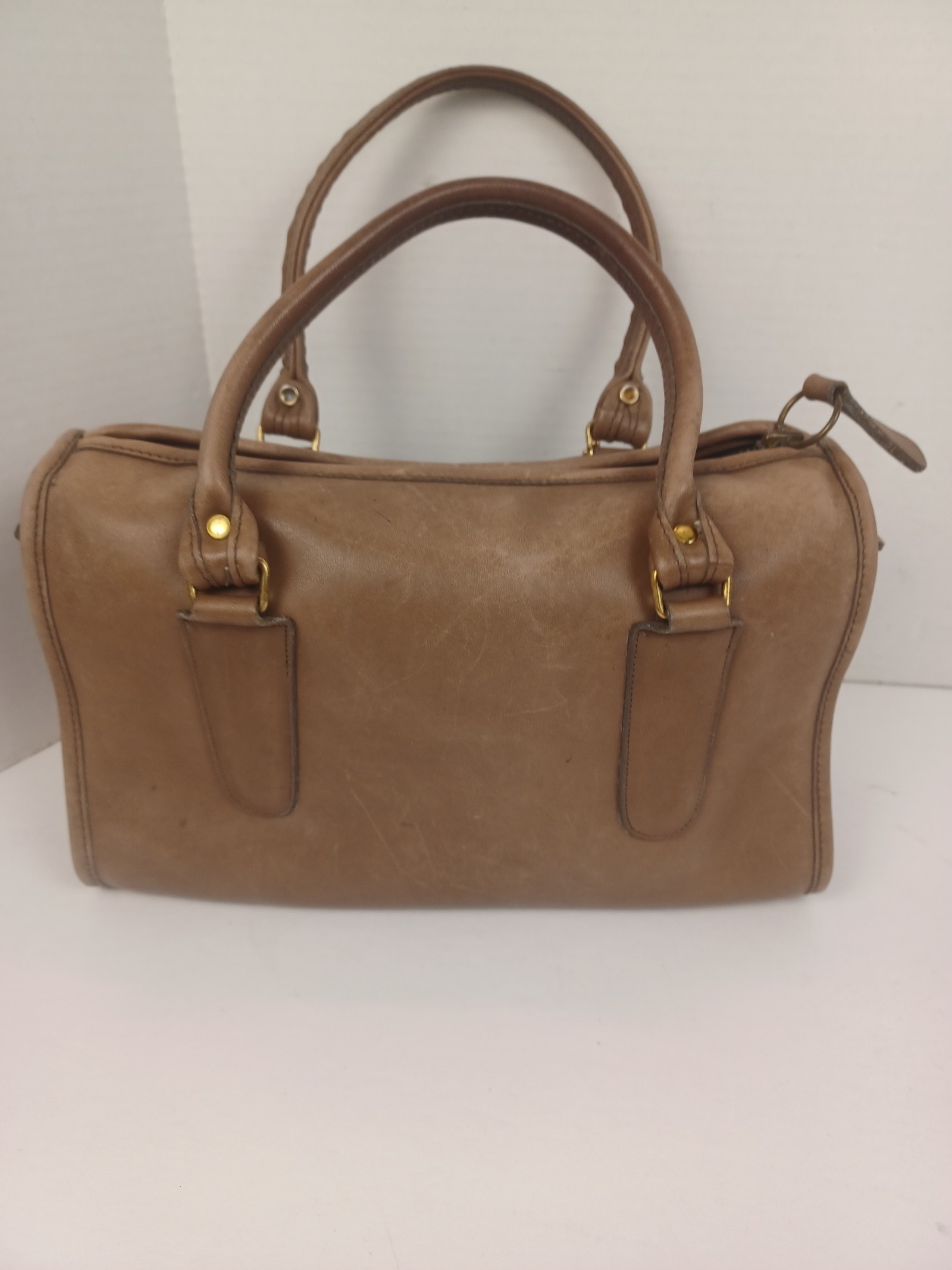 Coach Madison Vintage Leather Satchel Handbag Putty