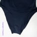 New! Allsisters isometric one piece plunge open back swimsuit black, M