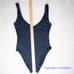 New! Allsisters isometric one piece plunge open back swimsuit black, M