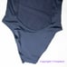 New! Allsisters isometric one piece plunge open back swimsuit black, M