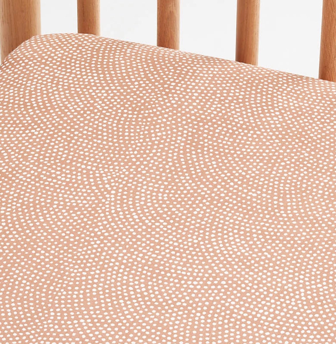 Crate And Barrel Batik Organic Clay Baby Crib Fitted Sheet by Leanne Ford Clay