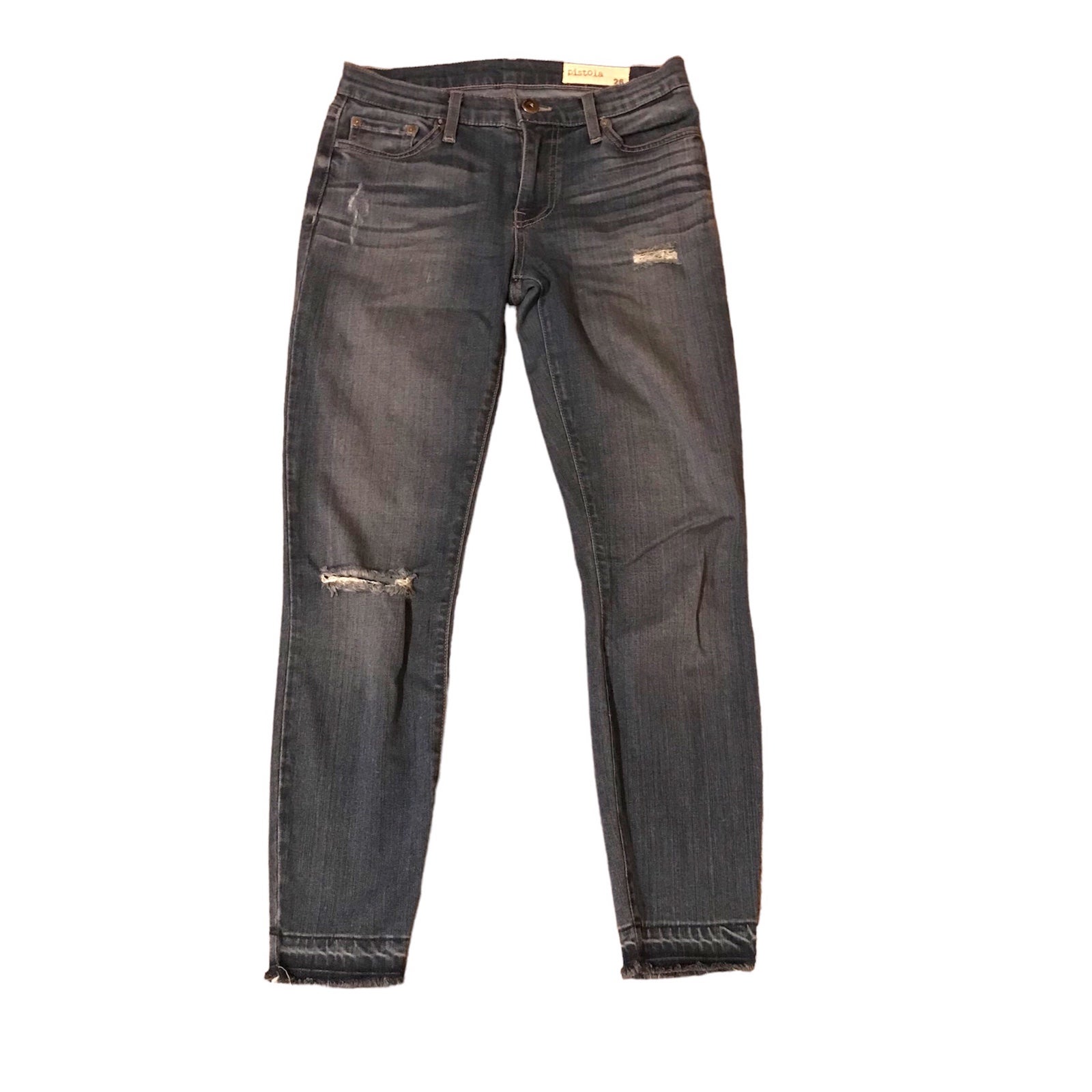 Pistola Distressed Lighter Wash Denim Jeans