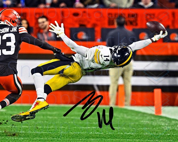 George Pickens Signed 16x20 Glossy Auto RP Photo Pittsburgh Steelers Receiver 4