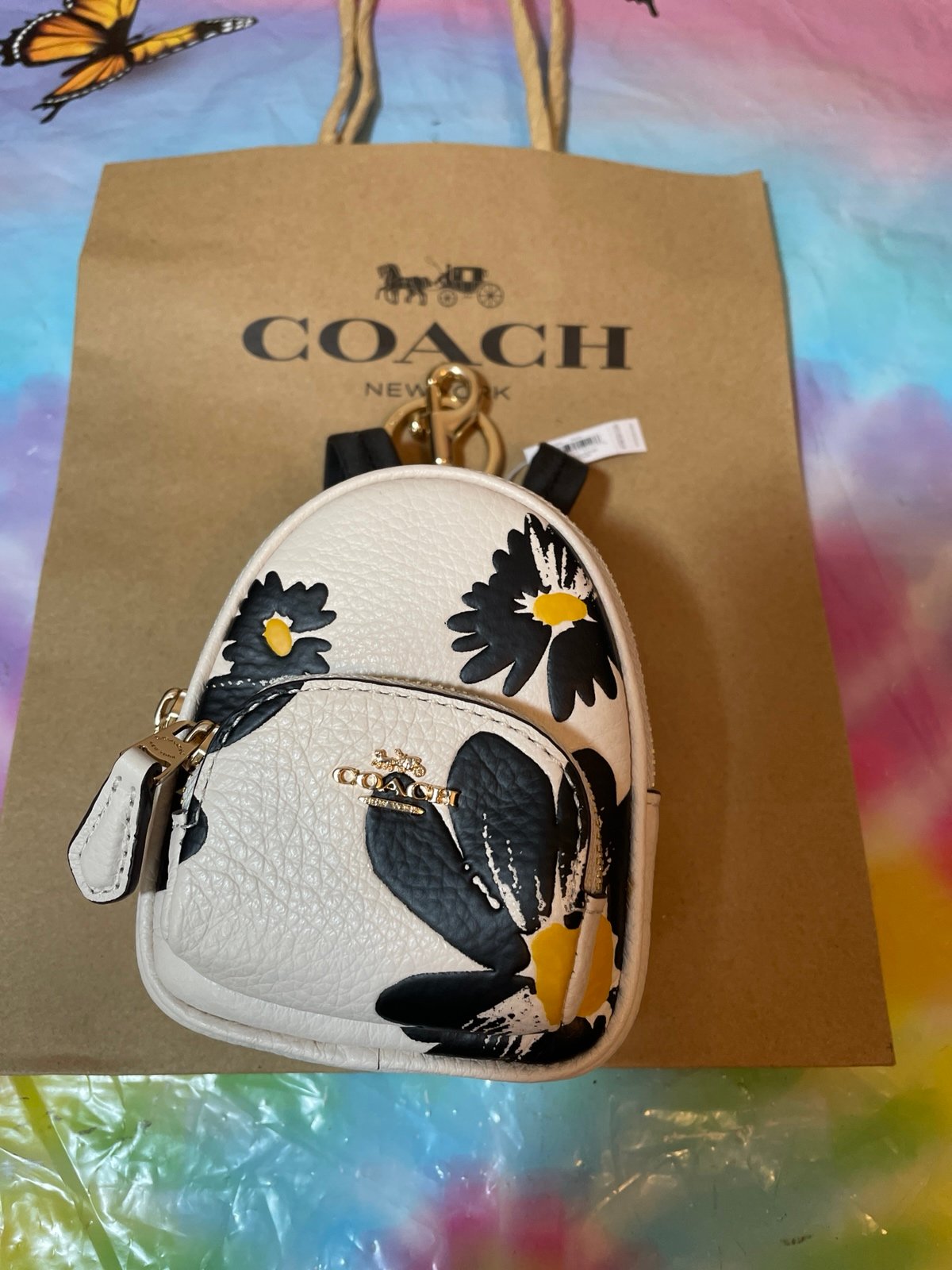 Coach backpack keychain