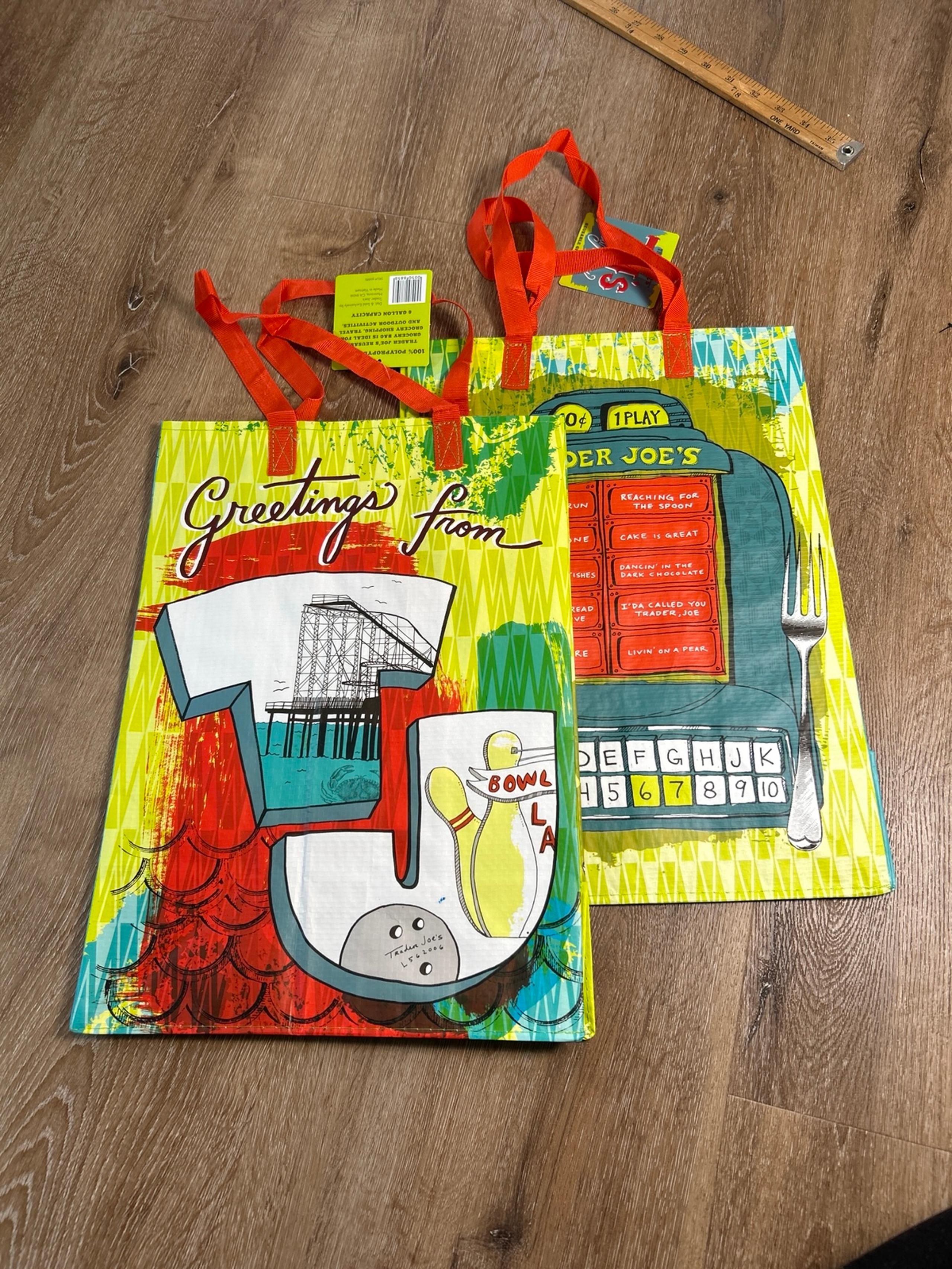 Set of 2 - NWT Trader Joe’s New Jersey Reusable Grocery Tote Bag