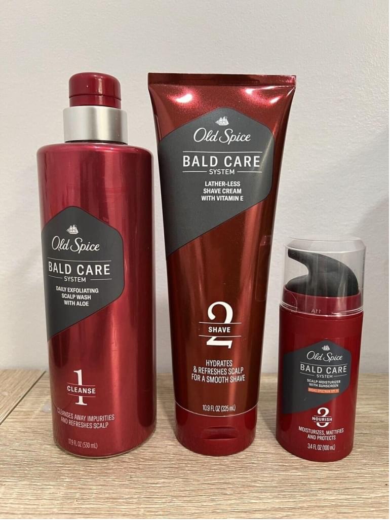 Old Spice Bald Care System Bundle 3pc Set- New- Free Shipping