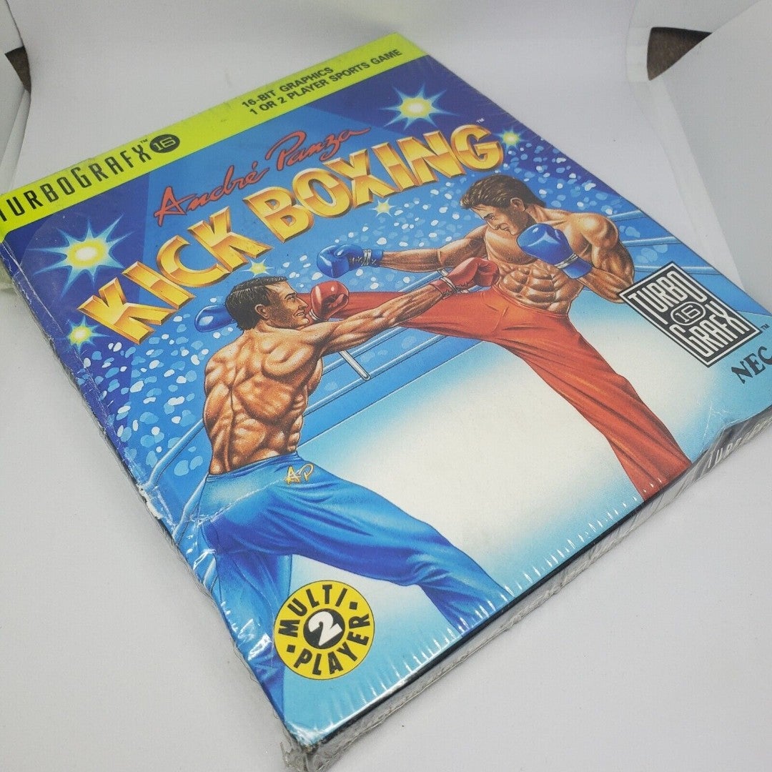 Andre Panza Kick Boxing TurboGrafx-16 1991 New Sealed Damaged Box and Shrink